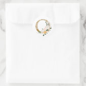 Frühsommer Hochzeit MONOGRAM O Runder Aufkleber (Tasche)