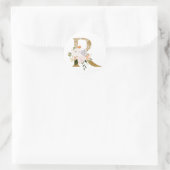 Frühsommer Hochzeit MONOGRAM R Runder Aufkleber (Tasche)