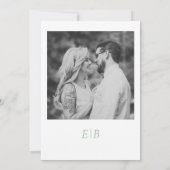 Frühsommer kühl florales Foto Hochzeit Einladung (Rückseite)