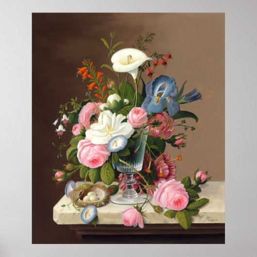 Frühsommerliche Blume , Severin Roesen Poster (Vorne)