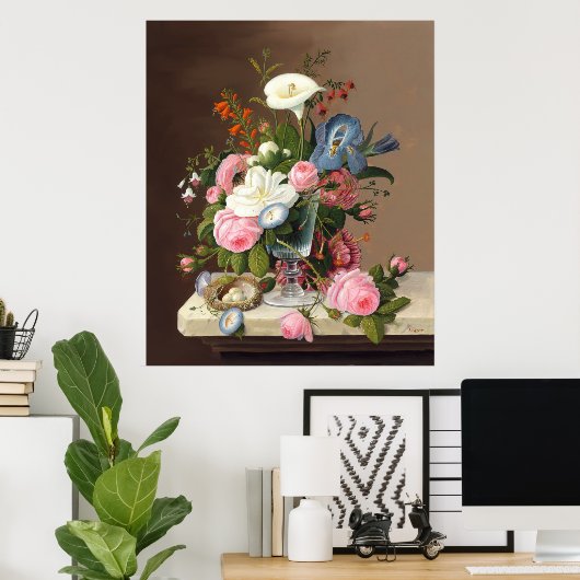 Frühsommerliche Blume , Severin Roesen Poster (Heimbüro)