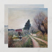 FRÜHSTE FRÜHSTÜCK IN VERNALESIEN / Toskana Landsch Einladung (Vorne/Hinten)