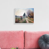 FRÜHSTE FRÜHSTÜCK IN VERNALESIEN / Toskana Landsch Leinwanddruck (Insitu (Wohnzimmer))