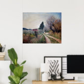 FRÜHSTE FRÜHSTÜCK IN VERNALESIEN / Toskana Landsch Poster (Heimbüro)