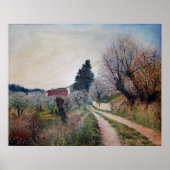 FRÜHSTE FRÜHSTÜCK IN VERNALESIEN / Toskana Landsch Poster (Vorne)