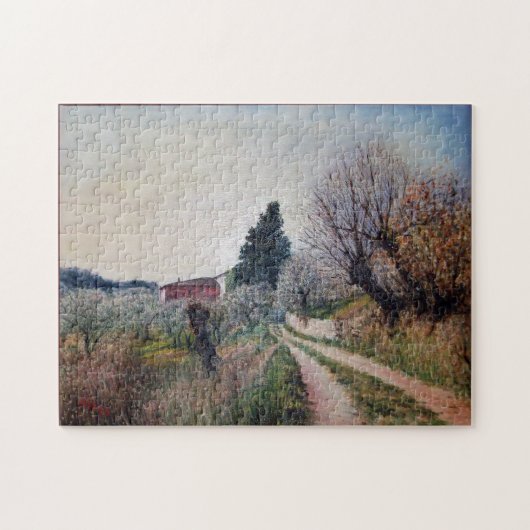 FRÜHSTE FRÜHSTÜCK IN VERNALESIEN / Toskana Landsch Puzzle (Horizontal)