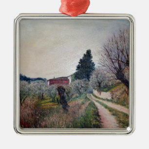 FRÜHSTE FRÜHSTÜCK IN VERNALESIEN / Toskana Landsch Silbernes Ornament