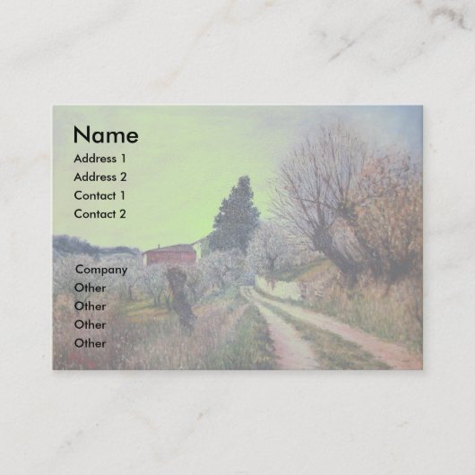 FRÜHSTE FRÜHSTÜCK IN VERNALESIEN / Toskana Landsch Visitenkarte (Vorderseite)