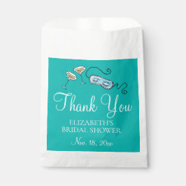 Frühstück 1960er im Tiffanys Brautparty Niedlich Geschenktütchen