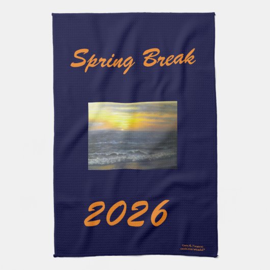"FRÜHSTÜCK 2026 OZEAN SUNSET KITCHEN TOWEL" GESCHIRRTUCH (Vertikal)