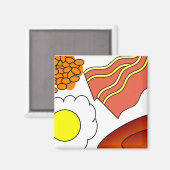 Frühstück am ganzen Tag Magnet (Vorderseite/Rückseite)