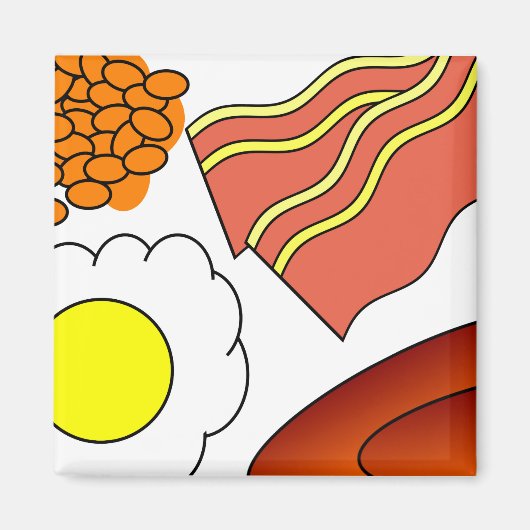 Frühstück am ganzen Tag Magnet (Vorne)
