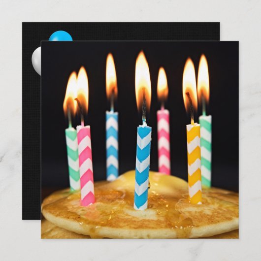 Frühstück am Geburtstag Brunch Einladung (Vorne/Hinten)