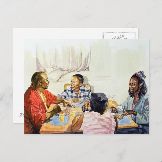 Frühstück am Wochenende 2003 Postkarte (Vorne/Hinten)