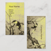FRÜHSTÜCK AUF BLUME BAUM Braungelbe Blume Visitenkarte (Vorne/Hinten)