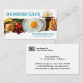 Frühstück auf Tabelle | Cafe Visitenkarte (Vorne/Hinten)