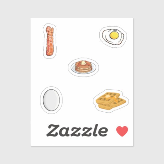 Frühstück Aufkleber (Blatt)