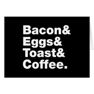 Frühstück (Bacon & Eggs & Toast & Coffee).