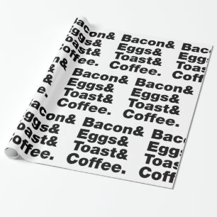 Frühstück (Bacon & Eggs & Toast & Coffee). Geschenkpapier