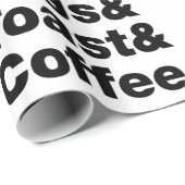 Frühstück (Bacon & Eggs & Toast & Coffee). Geschenkpapier (Rolleneckpunkt)