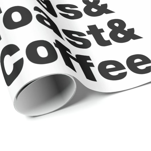 Frühstück (Bacon & Eggs & Toast & Coffee). Geschenkpapier (Rolleneckpunkt)