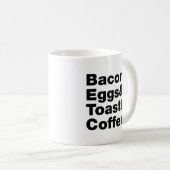 Frühstück (Bacon & Eggs & Toast & Coffee). Kaffeetasse (VorderseiteRechts)