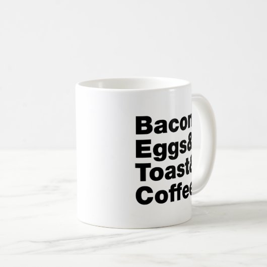 Frühstück (Bacon & Eggs & Toast & Coffee). Kaffeetasse (VorderseiteRechts)