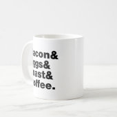 Frühstück (Bacon & Eggs & Toast & Coffee). Kaffeetasse (Vorderseite Links)