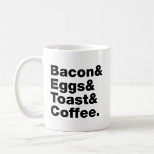 Frühstück (Bacon & Eggs & Toast & Coffee). Kaffeetasse