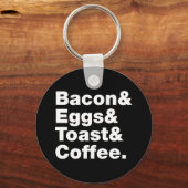 Frühstück (Bacon & Eggs & Toast & Coffee). Keychai Schlüsselanhänger (Vorderseite)
