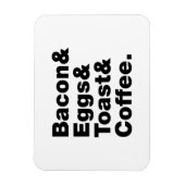 Frühstück (Bacon & Eggs & Toast & Coffee). Magnet (Vertikal)