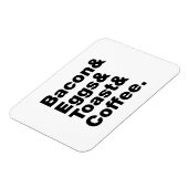 Frühstück (Bacon & Eggs & Toast & Coffee). Magnet (Linke Seite)
