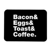 Frühstück (Bacon & Eggs & Toast & Coffee). Magnet (Horizontal)