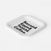 Frühstück (Bacon & Eggs & Toast & Coffee). Pappteller (Gewinkelt)