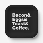 Frühstück (Bacon & Eggs & Toast & Coffee). Pappteller (Vorderseite)