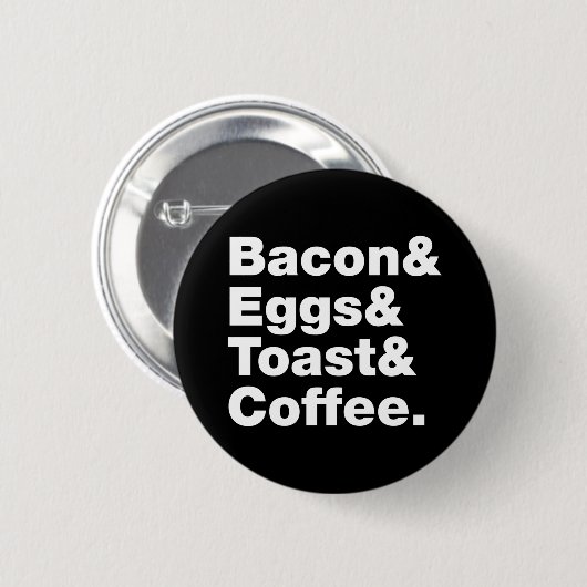 Frühstück (Bacon & Eggs & Toast & Coffee). Schaltf Button (Vorne & Hinten)