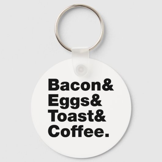 Frühstück (Bacon & Eggs & Toast & Coffee). Schlüsselanhänger (Vorderseite)