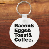 Frühstück (Bacon & Eggs & Toast & Coffee). Schlüsselanhänger (Vorderseite)