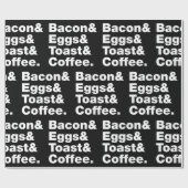 Frühstück (Bacon & Eggs & Toast & Coffee). Wrappin Geschenkpapier (Flach)