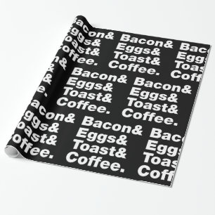 Frühstück (Bacon & Eggs & Toast & Coffee). Wrappin Geschenkpapier