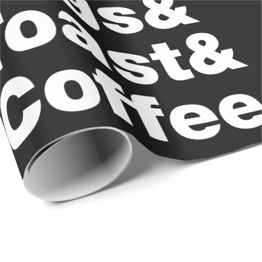 Frühstück (Bacon & Eggs & Toast & Coffee). Wrappin Geschenkpapier (Rolleneckpunkt)