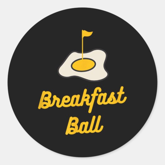 Frühstück Ball Mulligan Golf Runder Aufkleber (Vorderseite)
