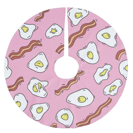 Frühstück Bonanza: Cartoon Freuen Polyester Weihnachtsbaumdecke (Vorderseite)