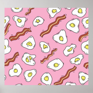 Frühstück Bonanza: Cartoon Freuen Poster