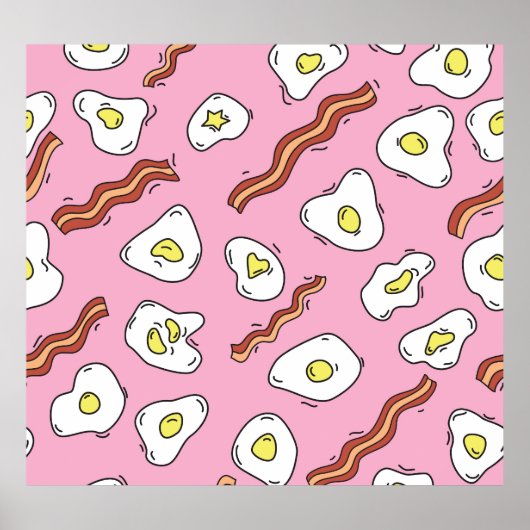 Frühstück Bonanza: Cartoon Freuen Poster (Vorne)