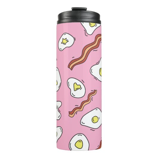 Frühstück Bonanza: Cartoon Freuen Thermosbecher (Vorderseite)
