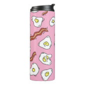 Frühstück Bonanza: Cartoon Freuen Thermosbecher (Nach links gedreht)