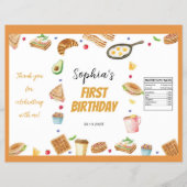 Frühstück Brunch 1. Geburtstag Chip Beutel Wrapper Flyer (Vorne)
