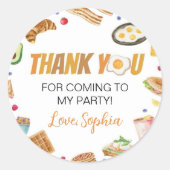 Frühstück Brunch Birthday Classic Round Sticker (Vorderseite)