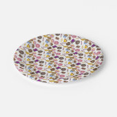 Frühstück Brunch Food Bagel Donut Toast Eggs Bacon Pappteller (Schrägansicht)